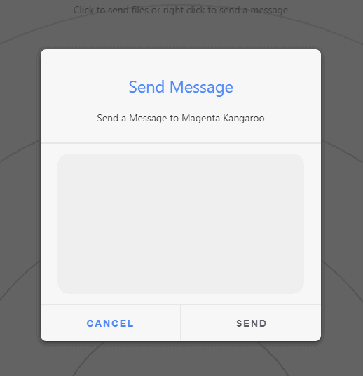 Inviare messaggio in rete locale con PairDrop