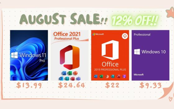 Grandi occasioni Keysfine: Windows da 9,33€ e Office da meno di 20€