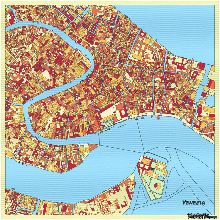 Immagine generata con Prettymapp da OpenStreetMap