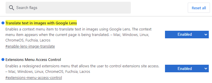 Tradurre testi pagine Web con Google Lens
