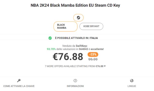 NBA 2K24 Black Mamba Steam
