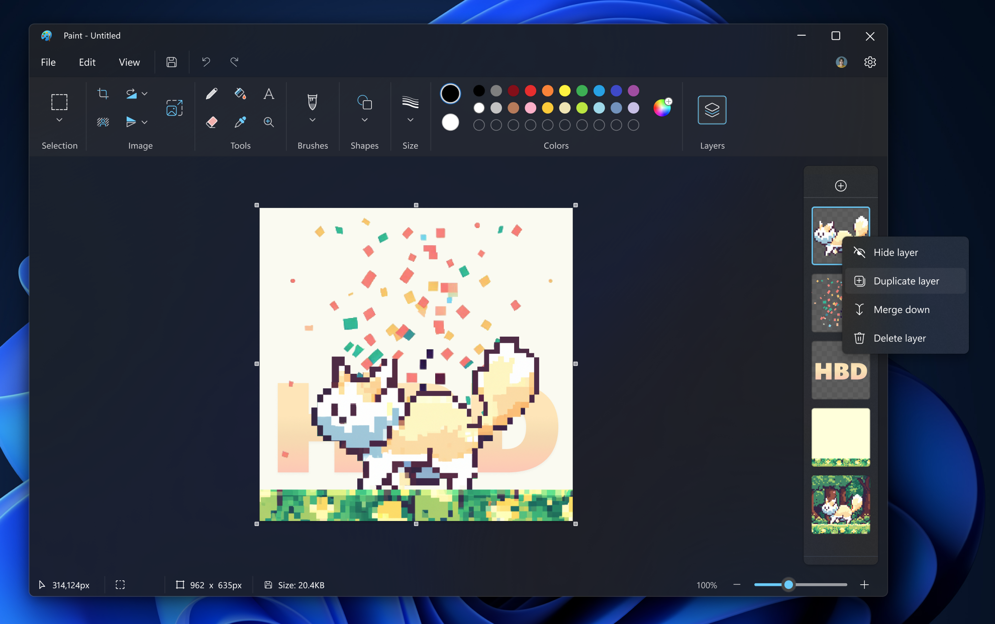 Paint - Livelli