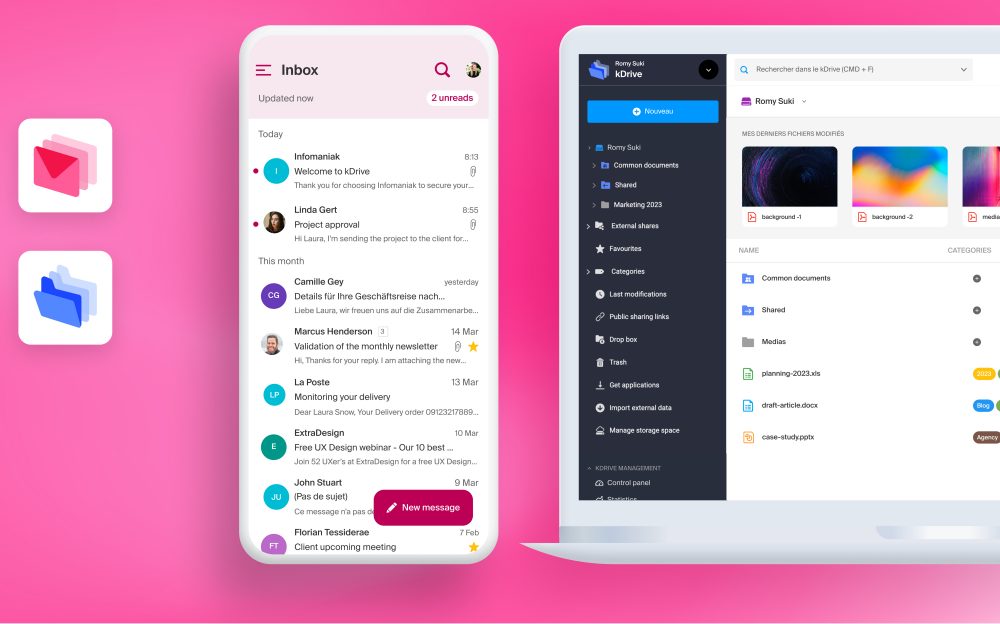 Applicazione email open source Infomaniak Mail