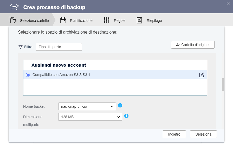 Backup su S3 Cubbit da NAS QNAP