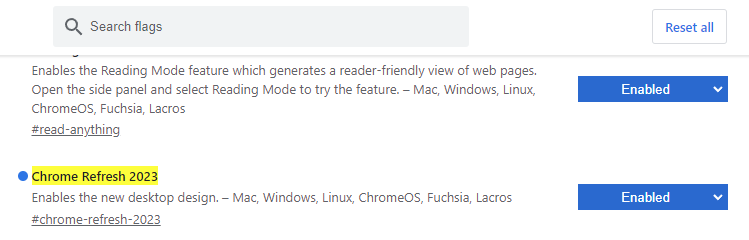 Chrome Refresh 2023