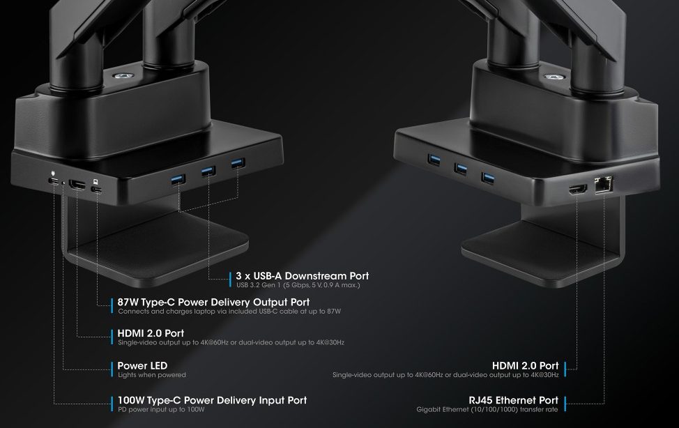 Docking station 8-in-1 doppio monitor