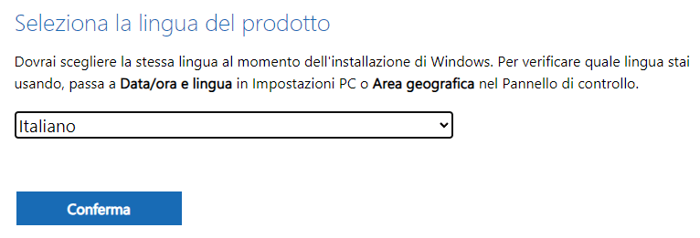 Lingua ISO Windows 11