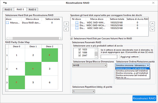 Ricostruzione RAID con Stellar Data Recovery