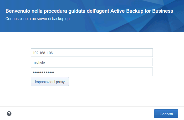 Connessione server NAS Synology ABB