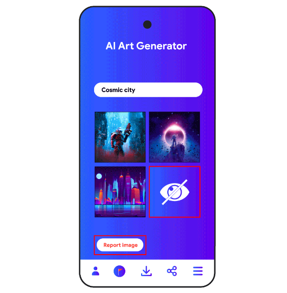 Esempio di app AI con strumento di segnalazione - Google
