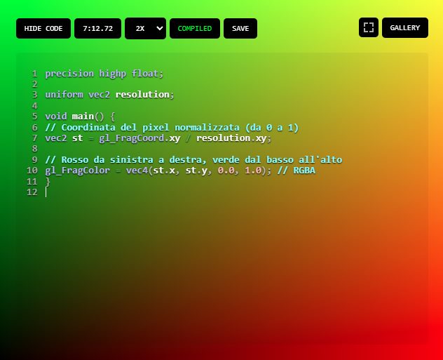 Shader effetto gradiente con GLSL