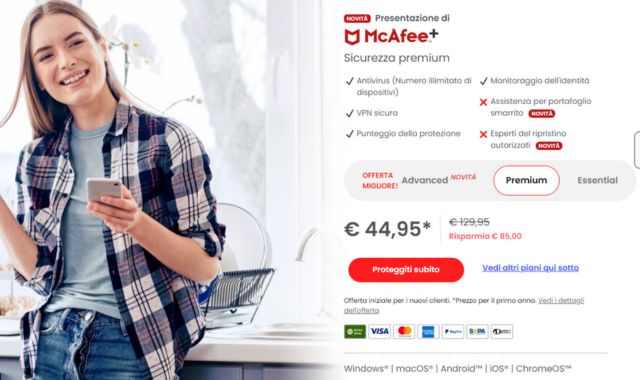 McAfee Total Protection sconto