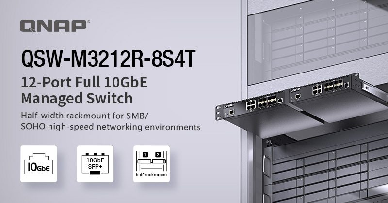 Switch gestito QNAP 12 porte 10 GbE