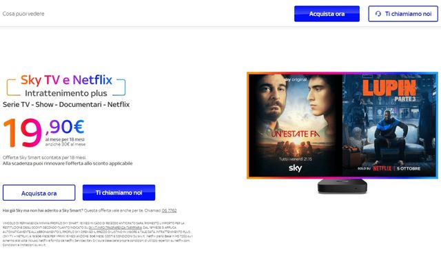 Sky TV e Netflix acquista