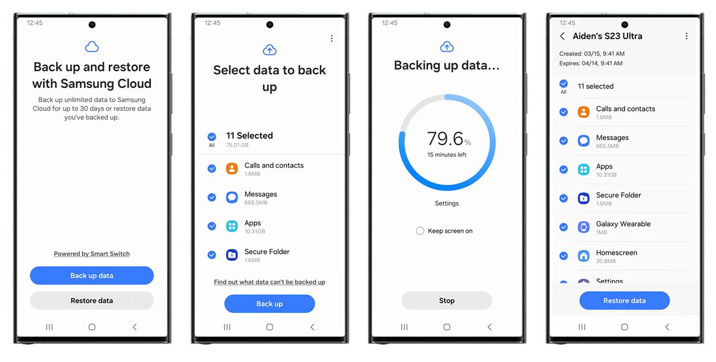 Backup dati smartphone sul cloud con Samsung