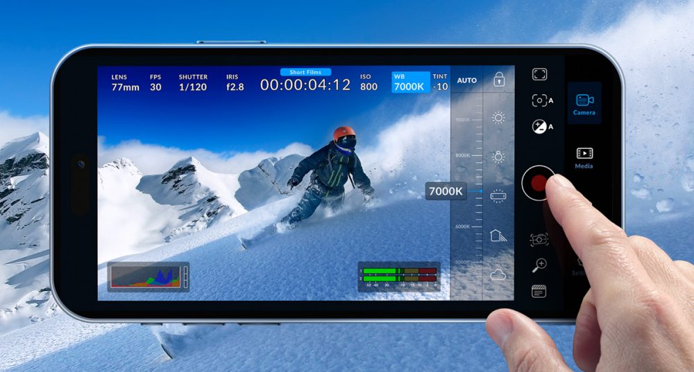 Blackmagic interfaccia fotocamera iPhone