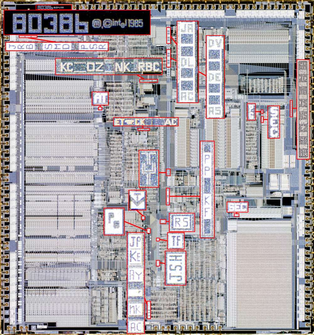 Die processore Intel 386