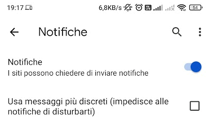 Disattivare notifiche Android virus