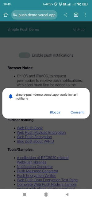 Notifiche Android virus