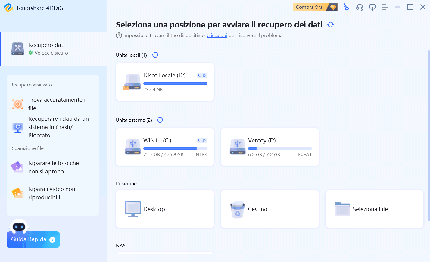 Recupero file cancellati dal cestino con 4DDiG