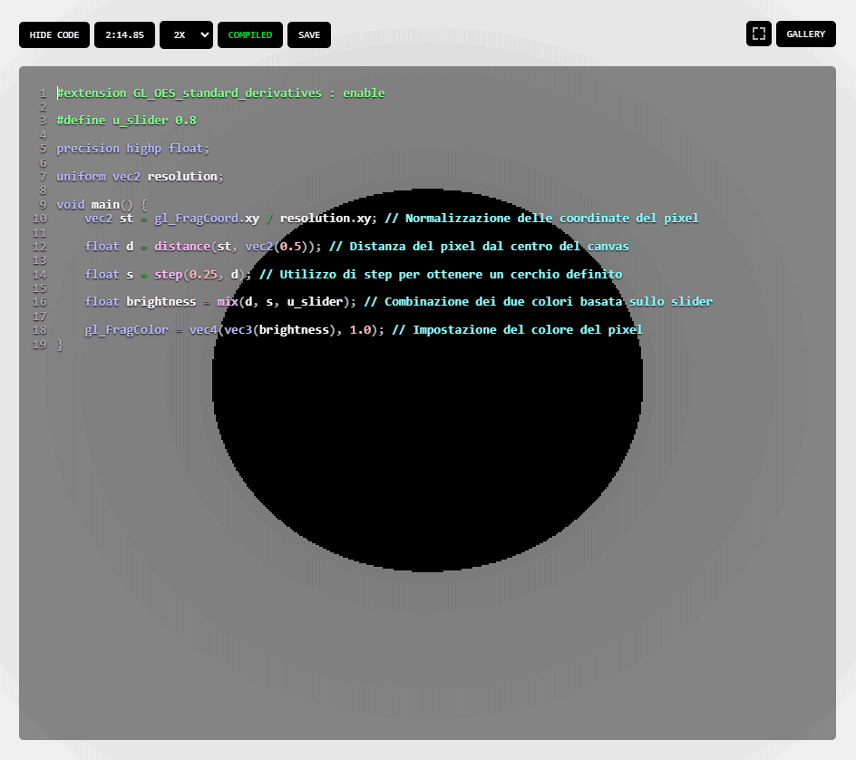 Shader distance step