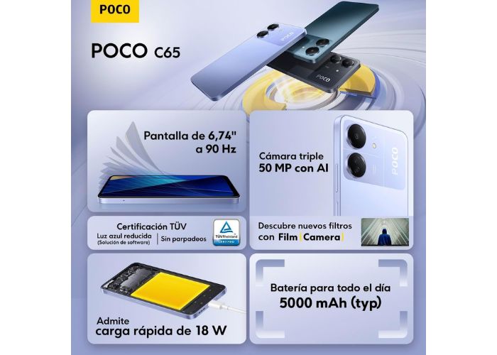 POCO C65, lo smartphone con super batteria su Amazon in sconto