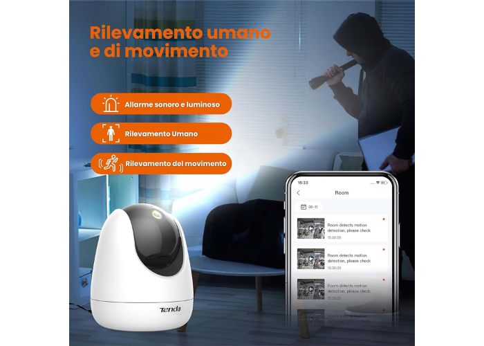 Telecamera Wi-Fi interna FHD con rilevamento movimento a 19 euro