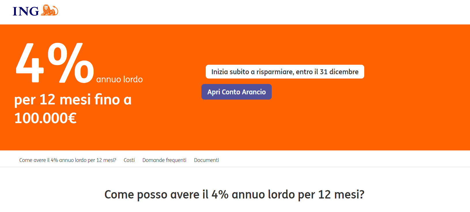 Conto Arancio