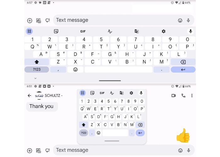 Gboard modalità landscape orizzontale tastiera regolabile aggiornamento Android 