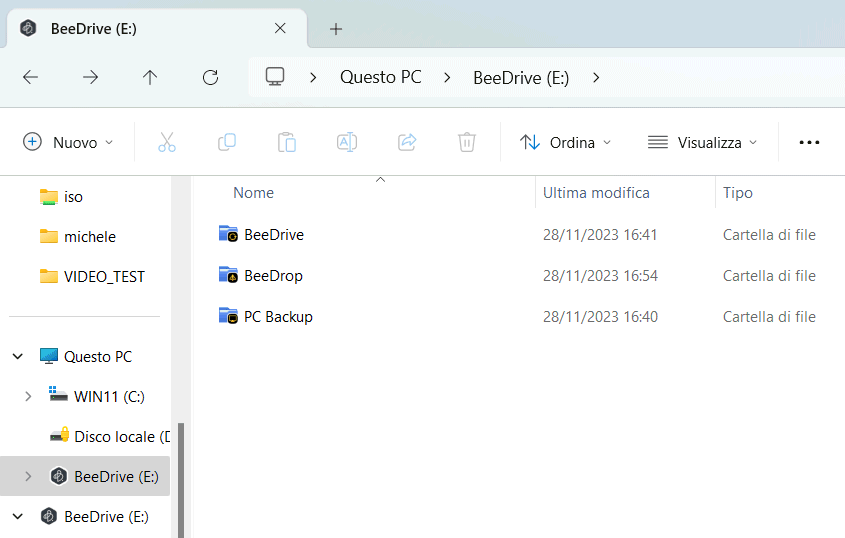 Cartelle unità Synology BeeDrive