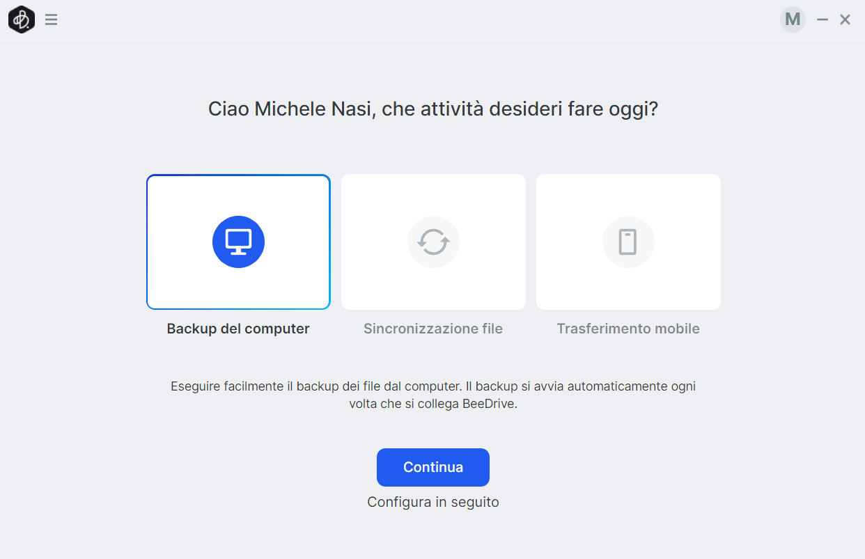 Configurazione Synology BeeDrive
