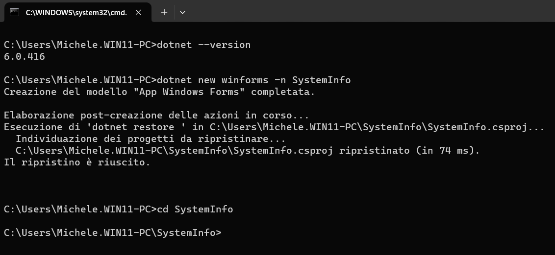 .NET, sviluppare programma Windows
