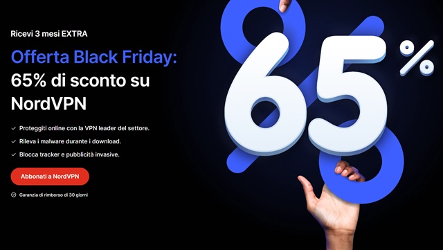 nordvpn sconto 65 per cento