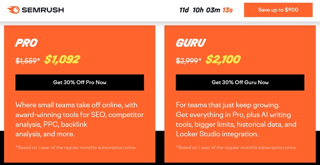 semrush black friday