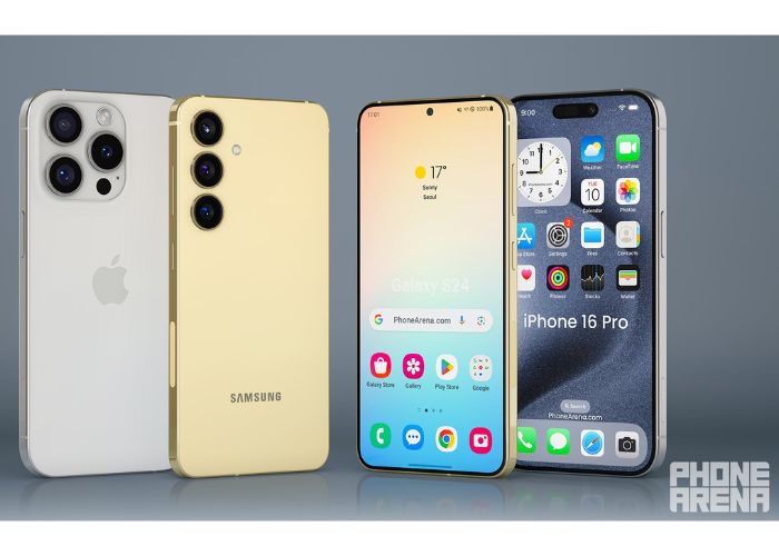 iPhone 16 e Samsung Galaxy S24 confronto immagini render 1
