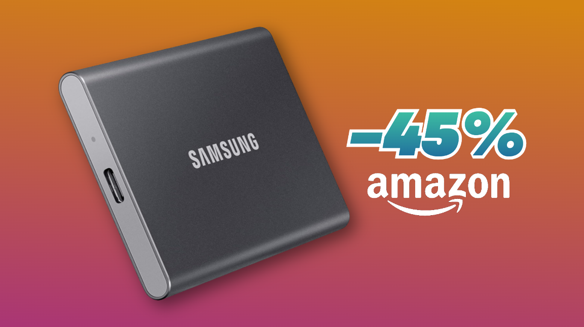 SSD Samsung T7 da 1TB quasi a metà prezzo su  (-45%)