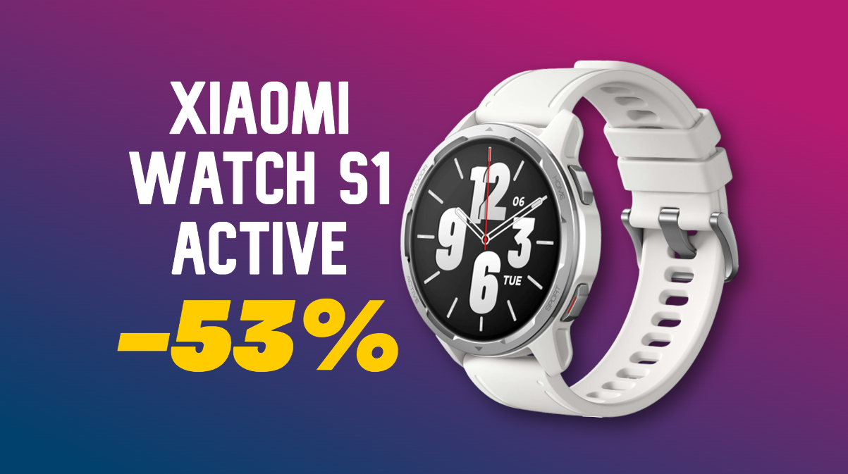 Xiaomi Watch S1 Active: sconto pazzo del 53% su
