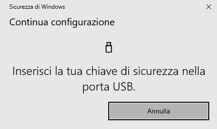 Collegamento chiavetta Google Titan USB