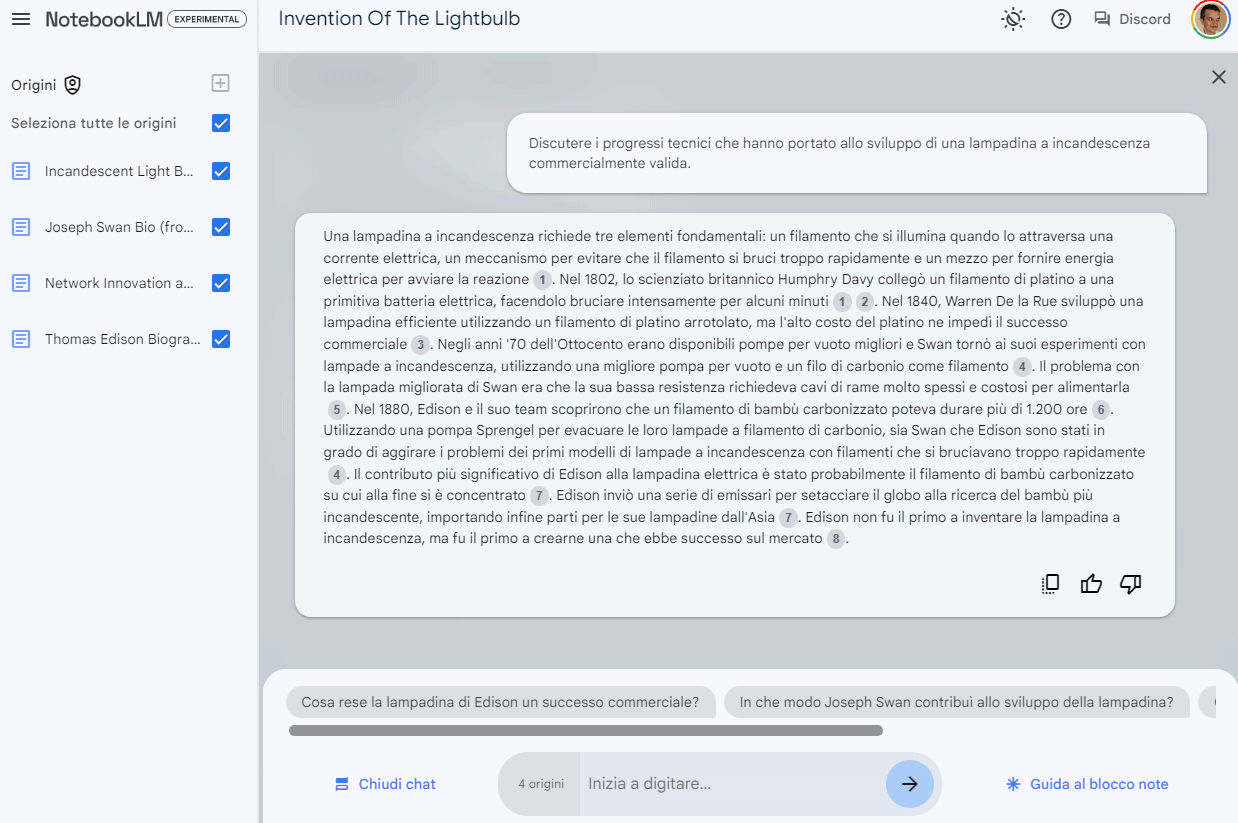 Esempi NotebookLM Google