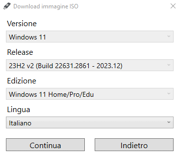Rufus download nuova ISO Windows 11 23H2 aggiornata