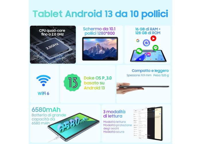 Blackview Tab 70wifi, il tablet con 100 € di sconto coupon su Amazon