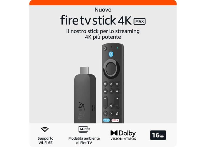 Nuovo Fire TV Stick 4K Max su Amazon al 38% di sconto, è fenomenale