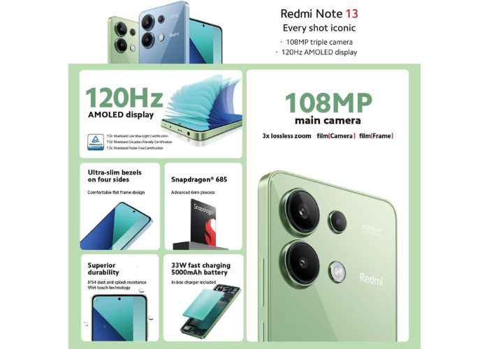 Xiaomi Redmi Note 13 su Amazon a 179 €, ha una fotocamera da 108 MP