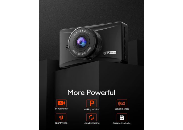 Dash cam per auto full HD 2K con display a 41 EURO su Amazon
