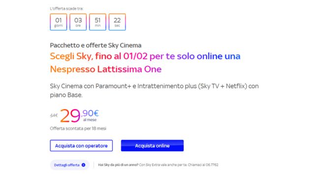 Pacchetto e offerte Sky Cinema 2024