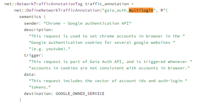 Sorgente API Google Chromium Chrome non documentata