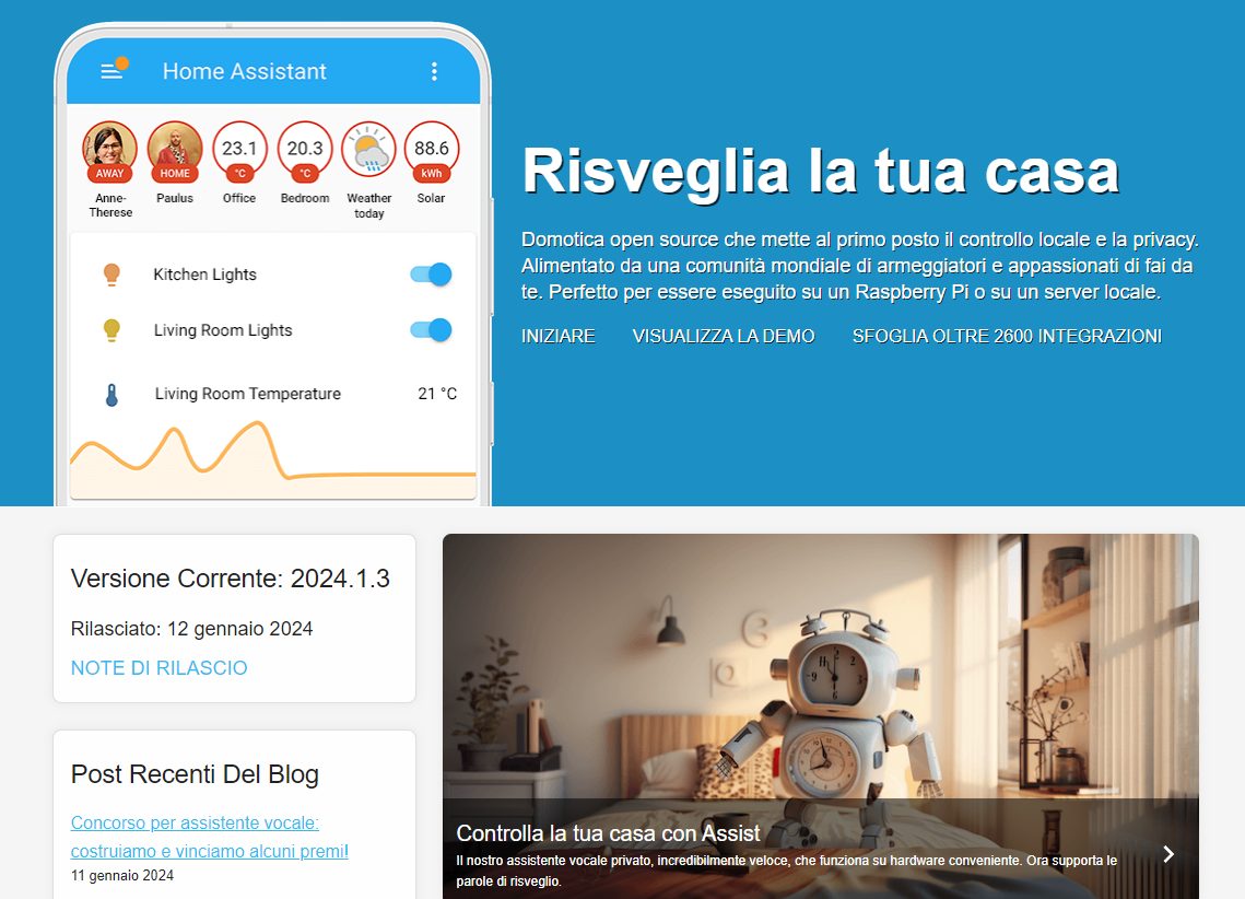Home Assistant per la smart home