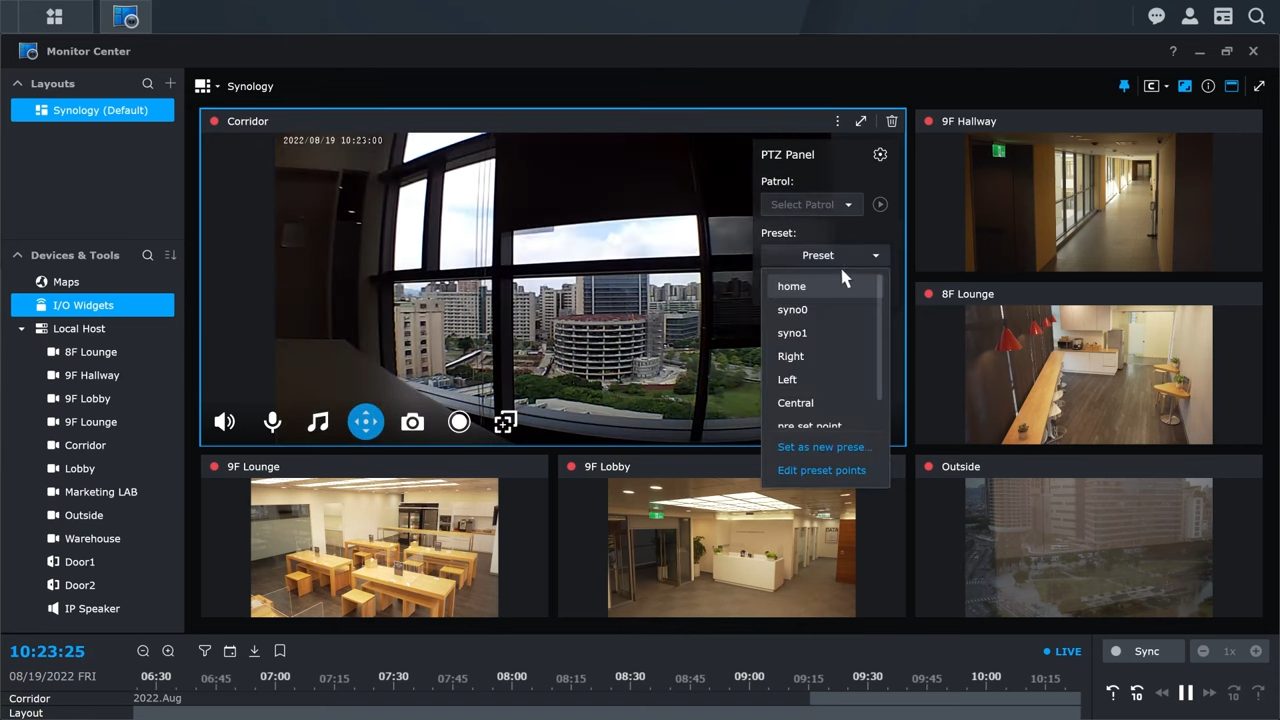 Layout sistema videosorveglianza