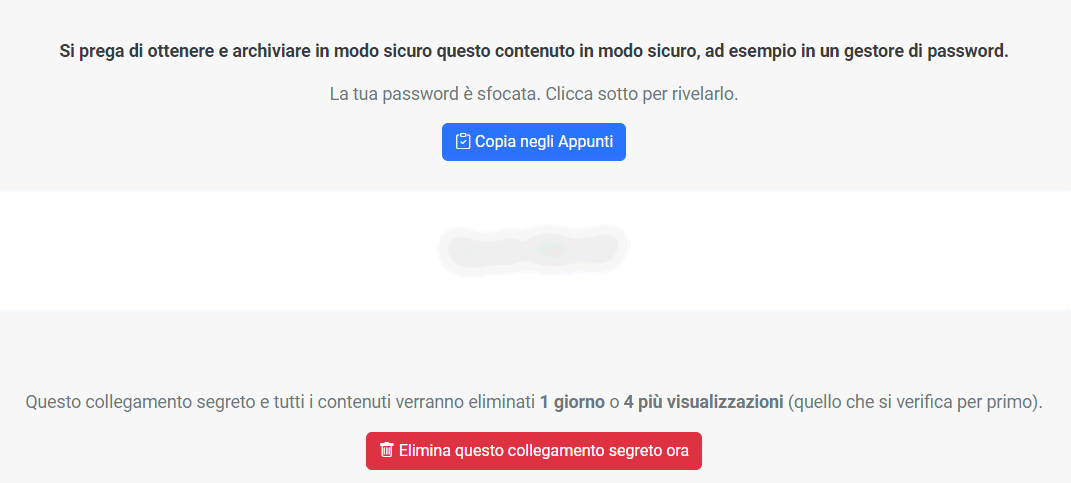 Credenziali condivise con Password Pusher