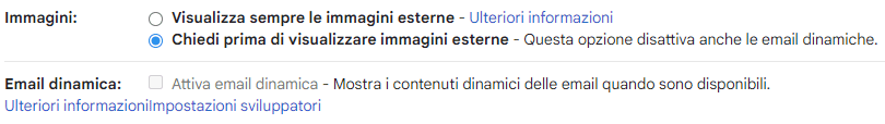 Disattivare pixel traccianti email Gmail